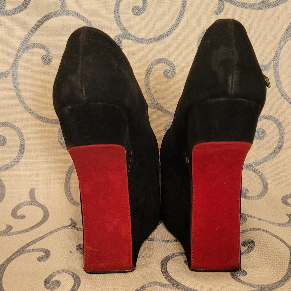 Bumper Black & Red Platform Shoes